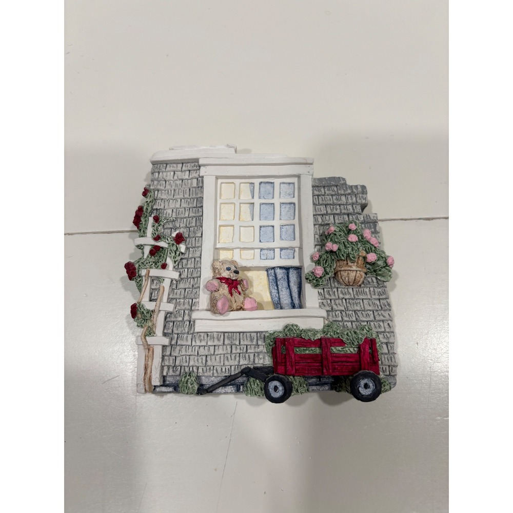 Vintage 1989 Michaels Summer Breeze 2483 Western Flyer Teddy Bear Wall Plaque